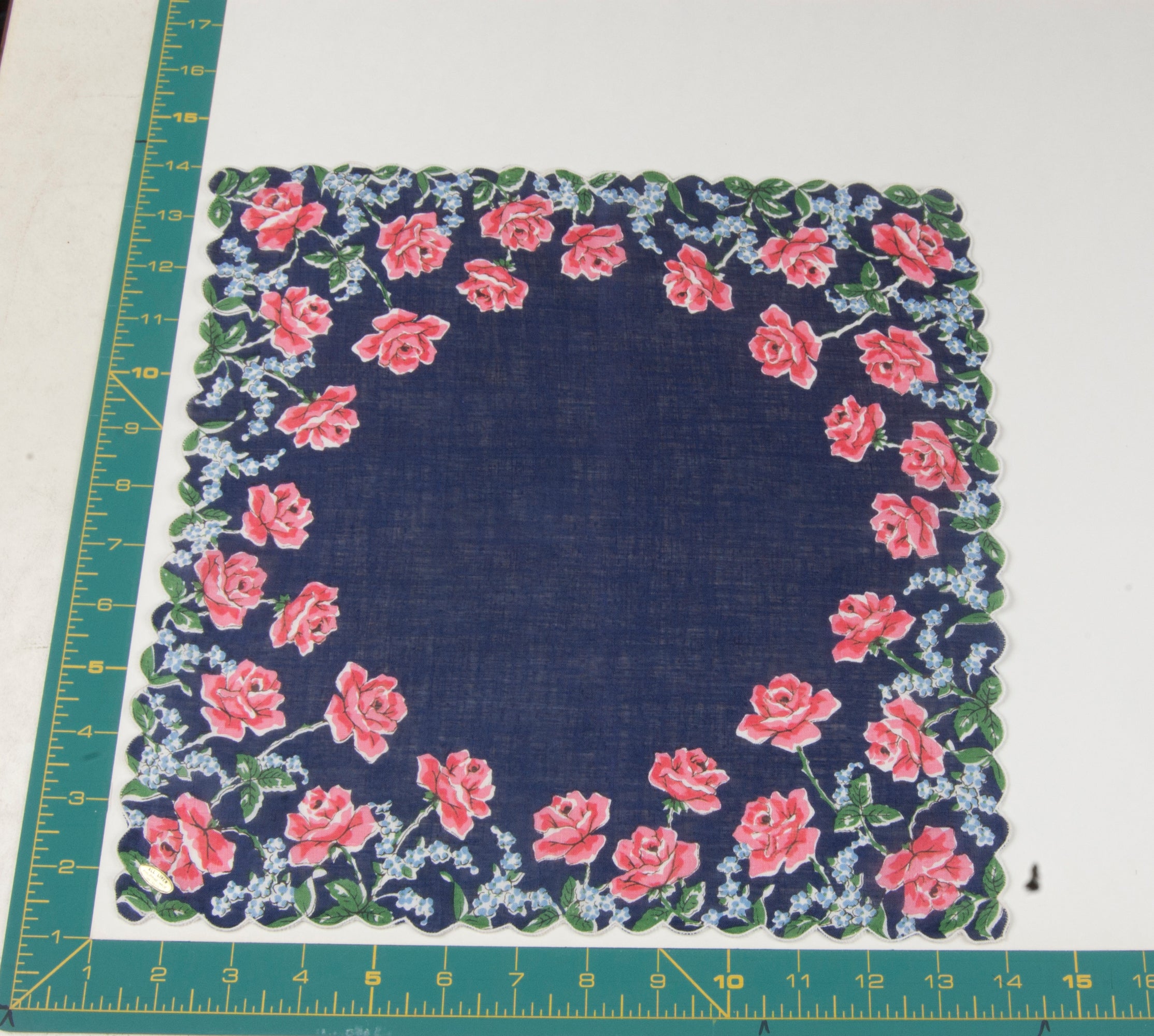 Floral vintage handkerchief - h0552