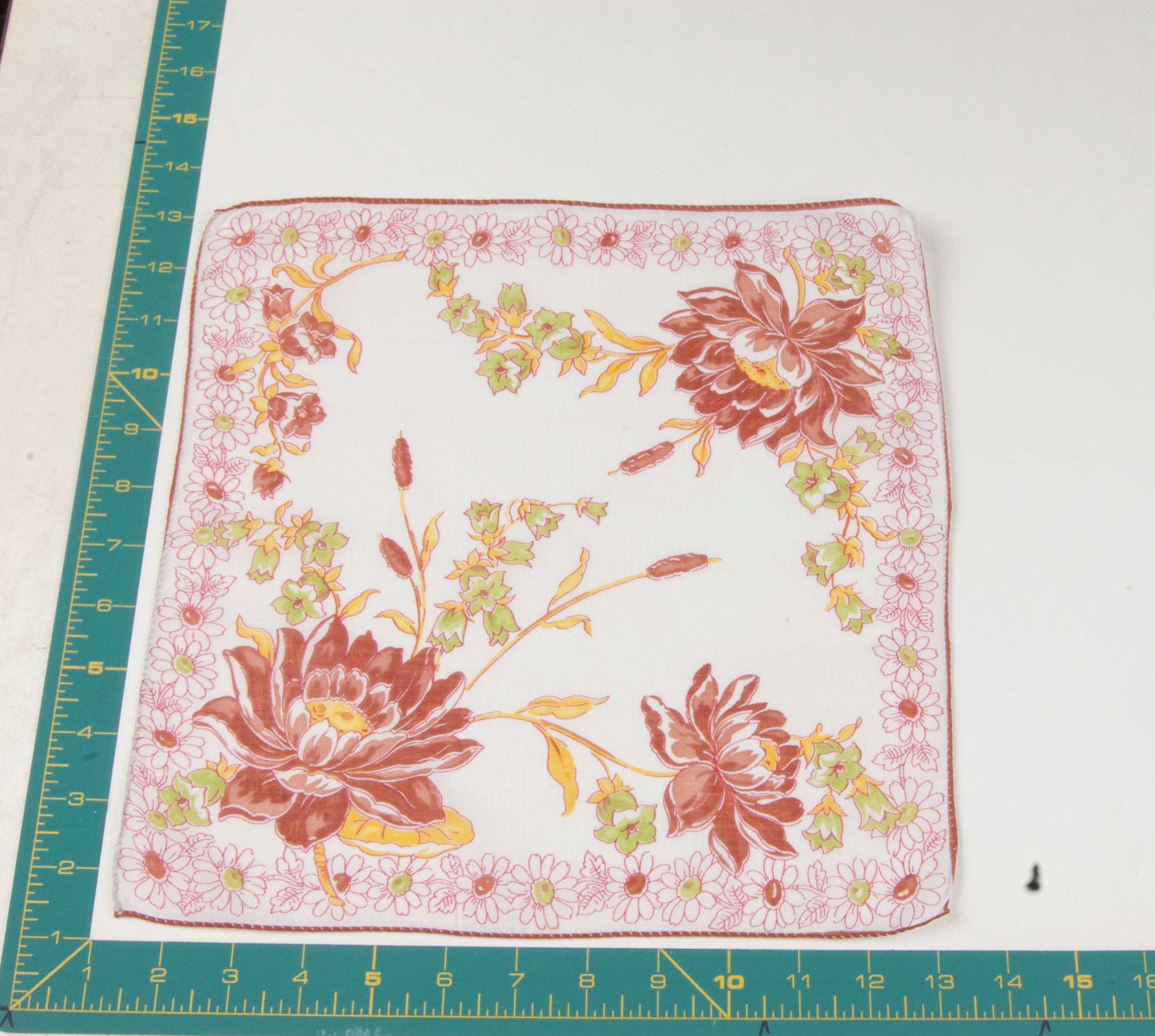 Floral vintage handkerchief - h0558