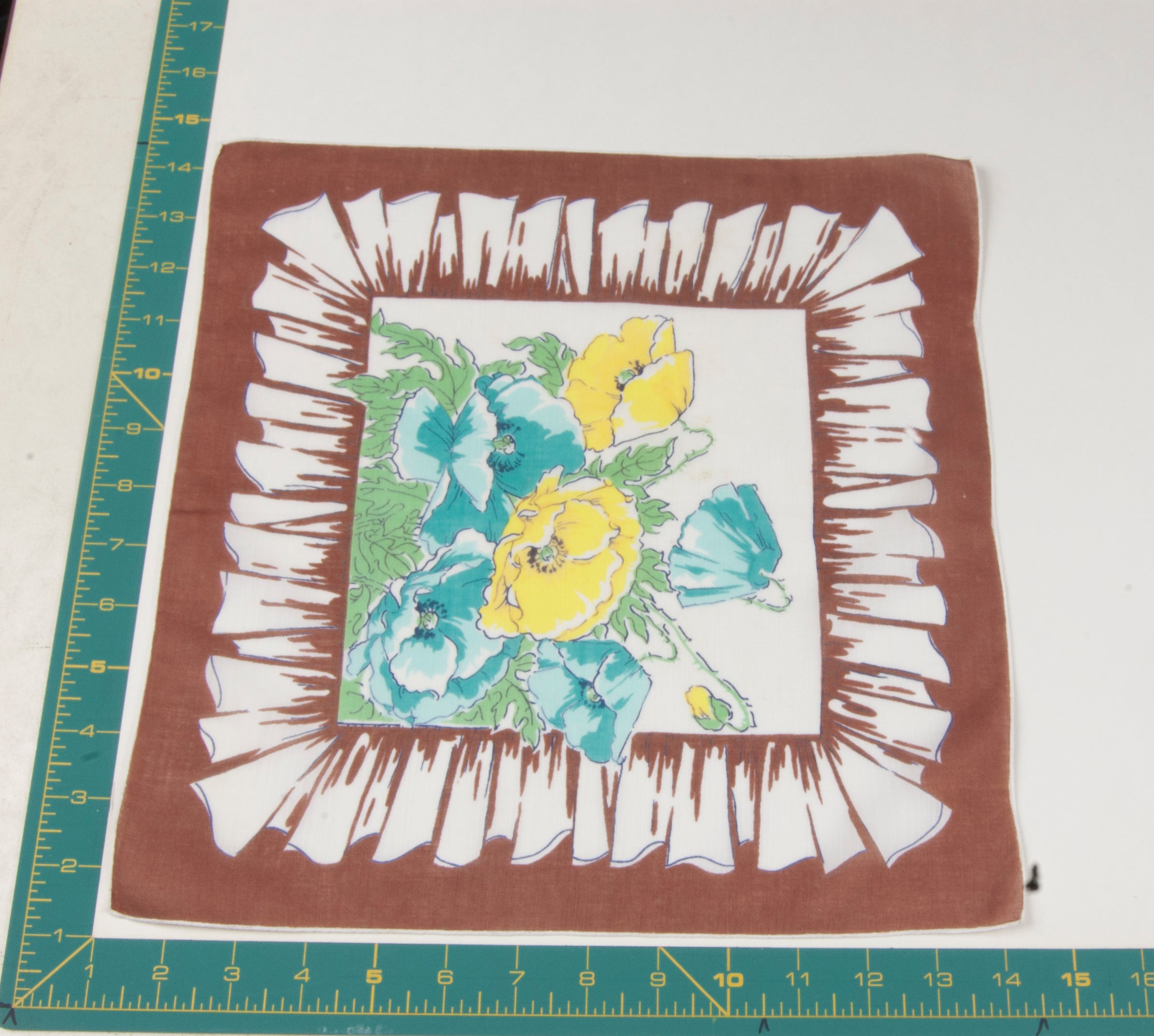 Floral vintage handkerchief - h0592