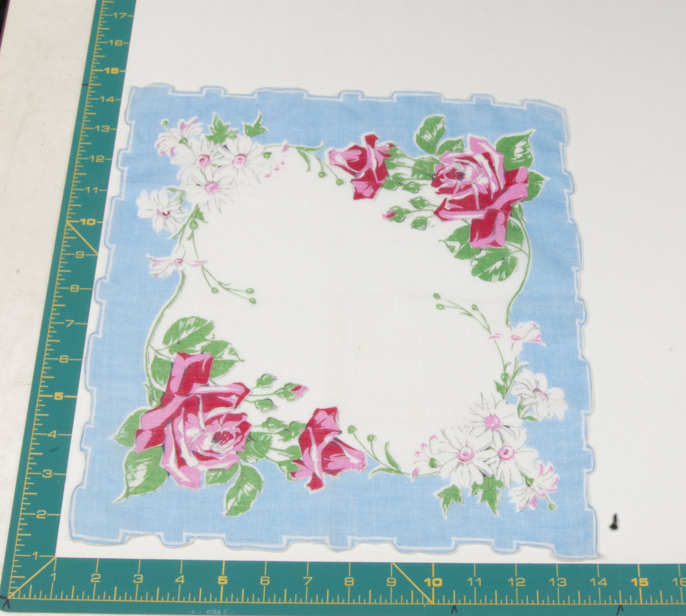 Floral vintage handkerchief - h0615