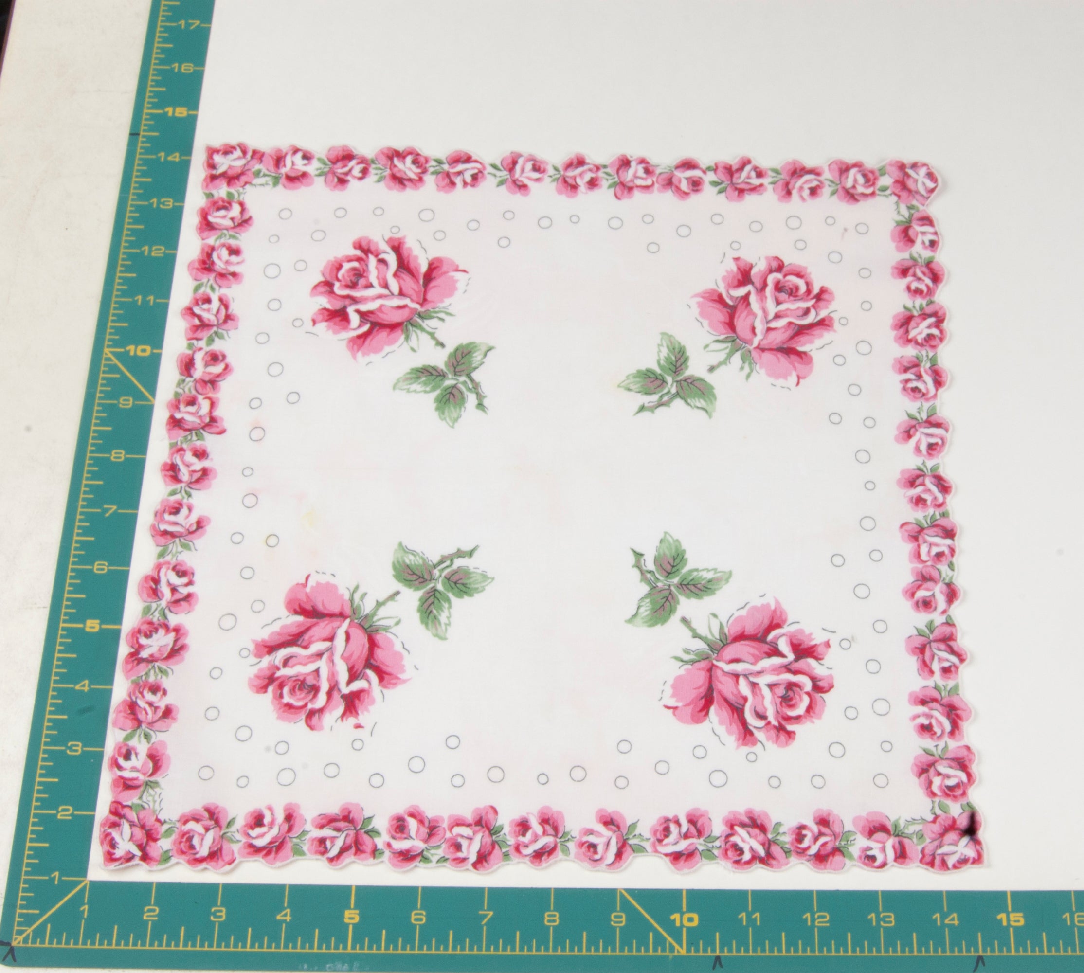 Floral vintage handkerchief - h0619