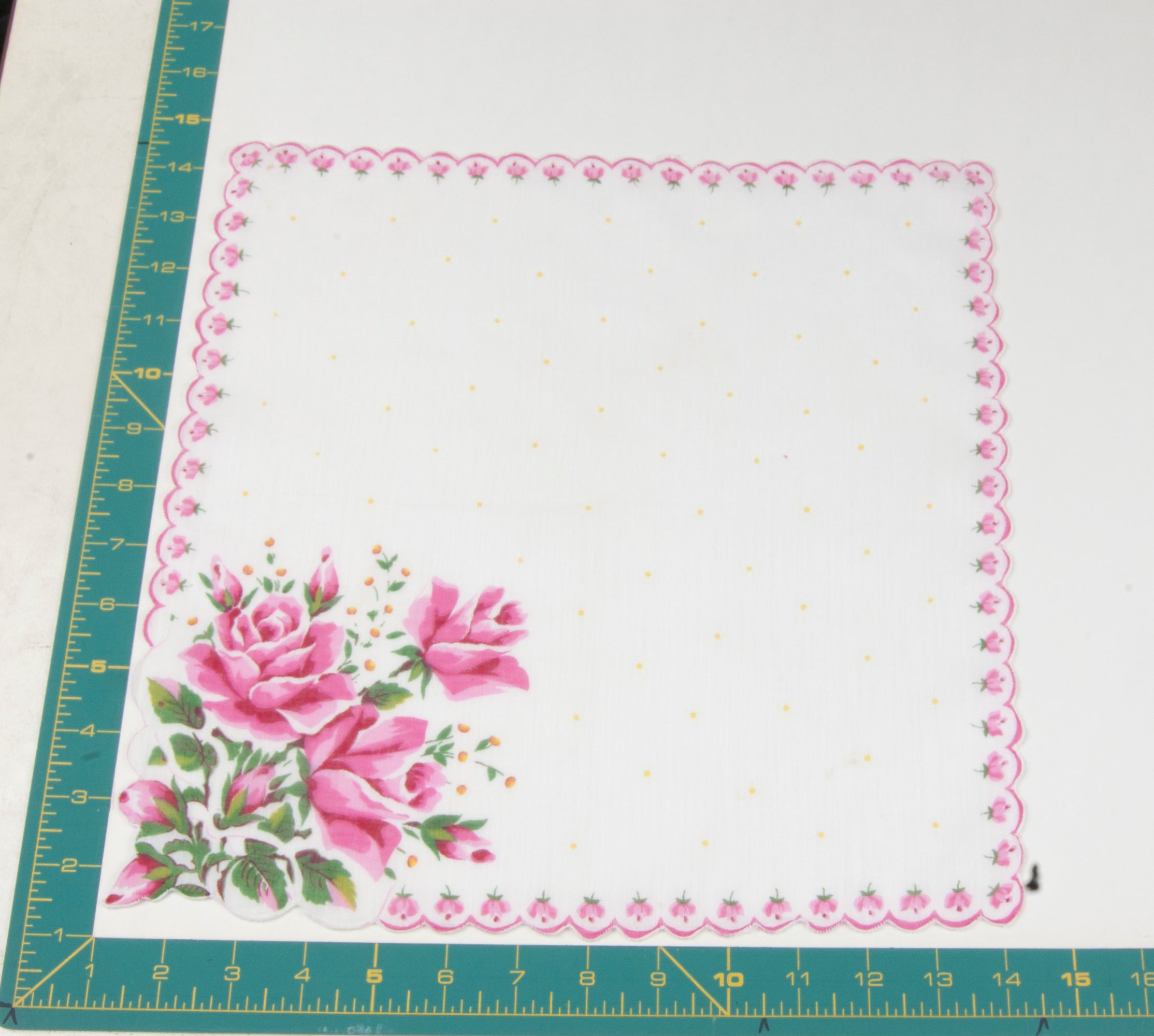 Floral vintage handkerchief - h0621