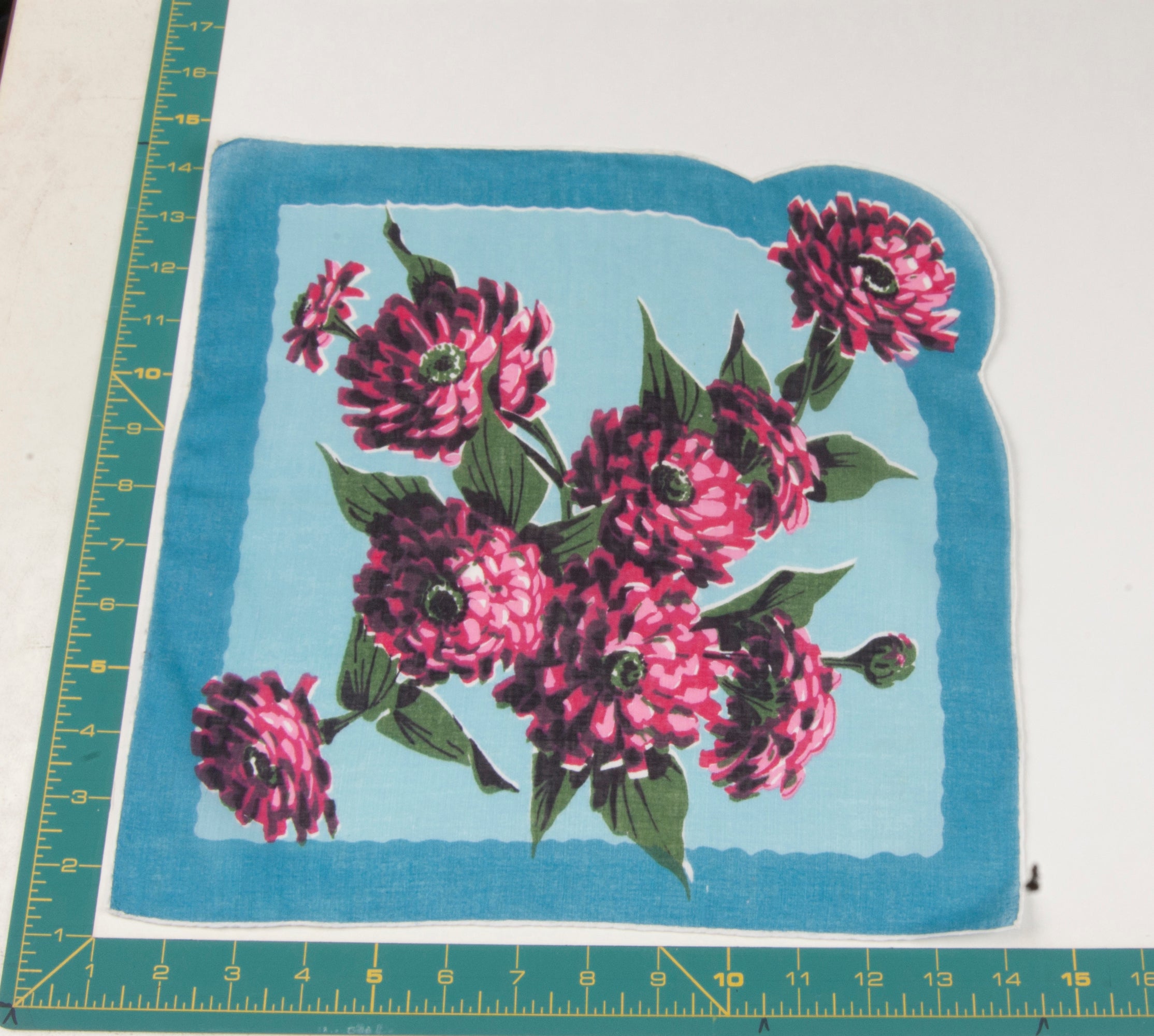 Floral vintage handkerchief - h0629