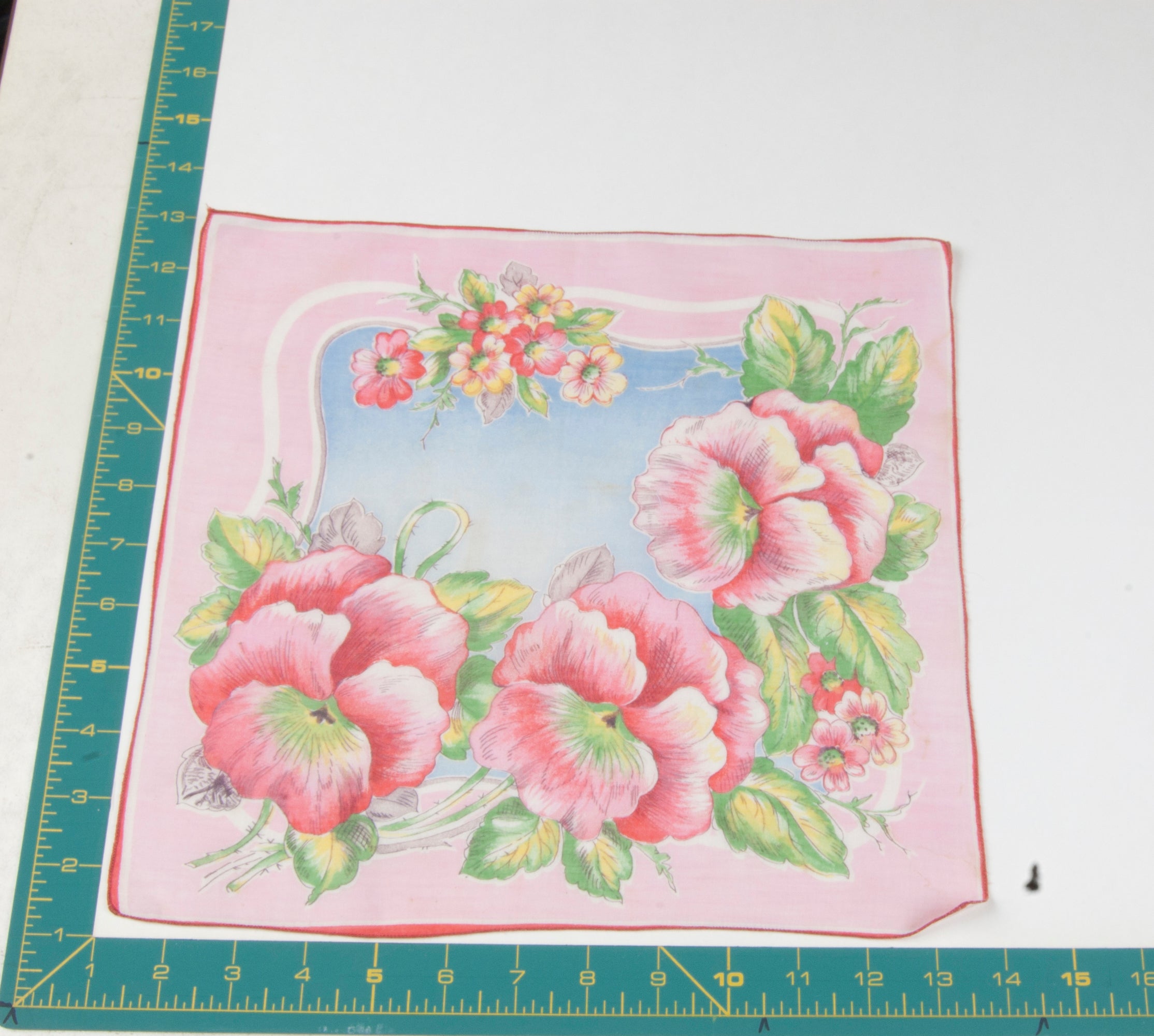 Floral vintage handkerchief - h0637