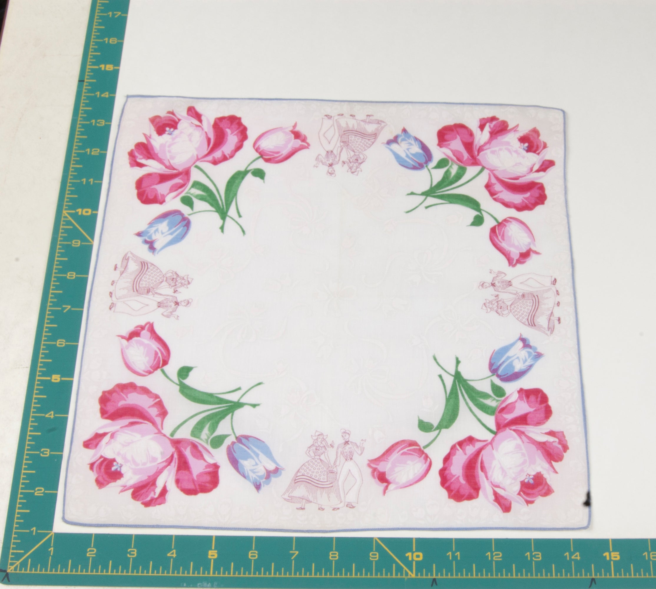 Floral vintage handkerchief - h0650