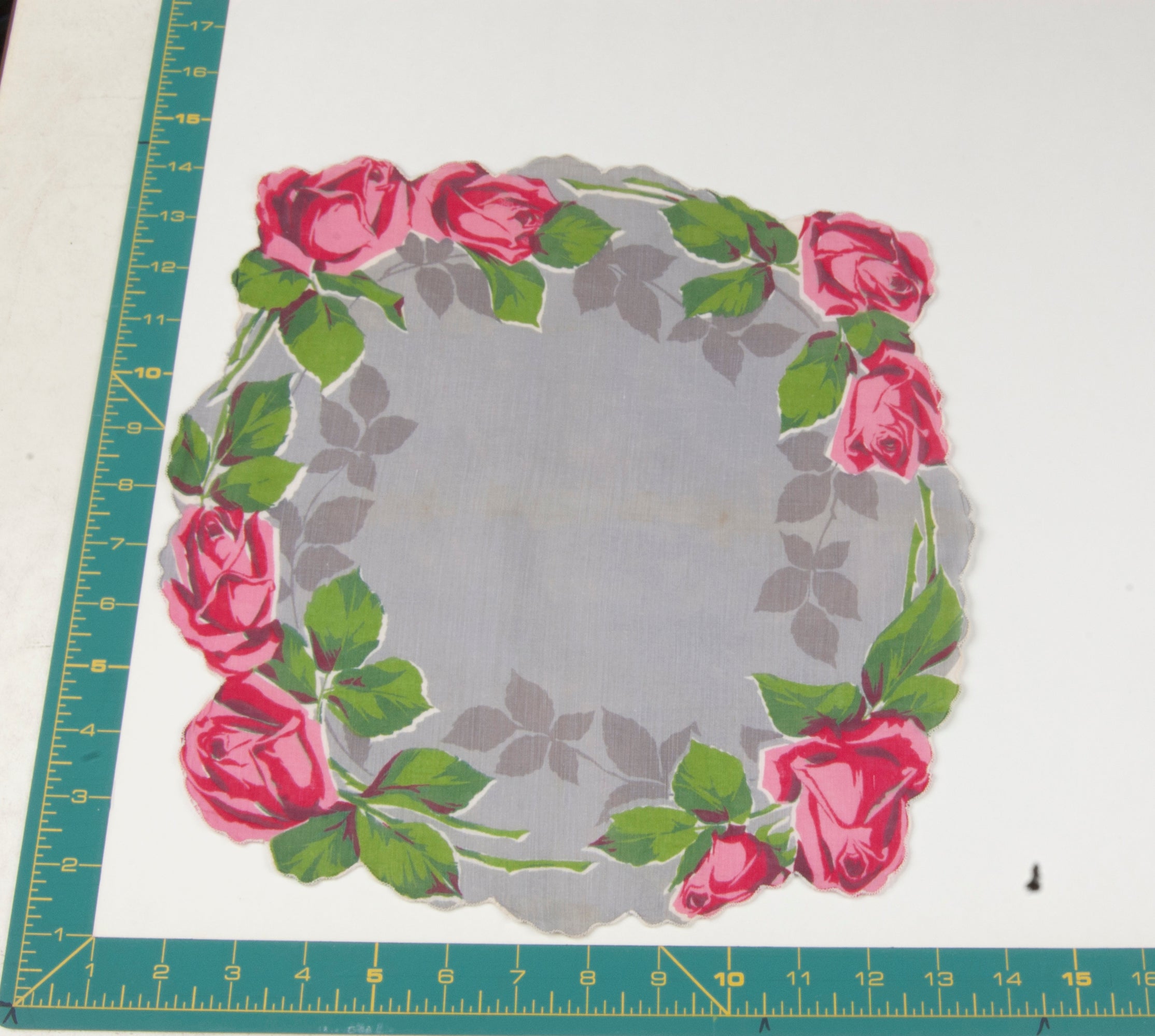 Floral vintage handkerchief - h0662