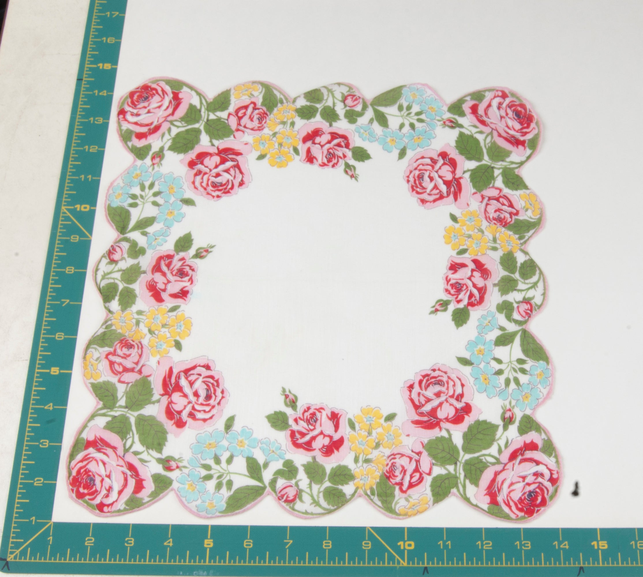 Floral vintage handkerchief - h0663