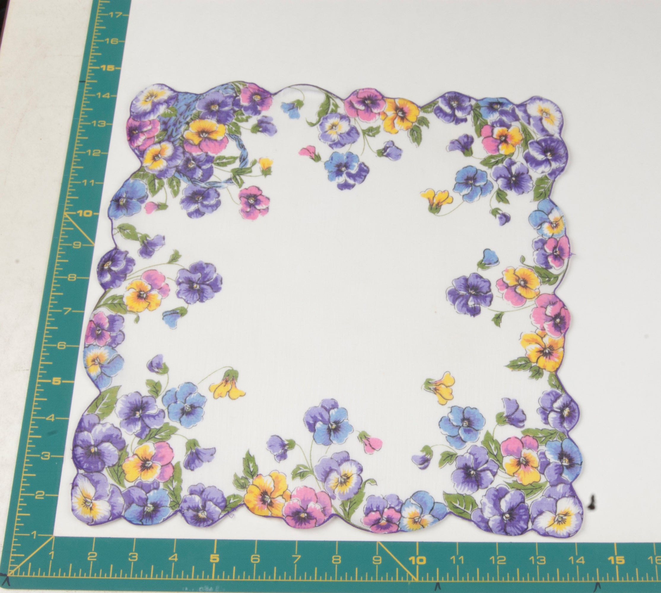 Floral vintage handkerchief - h0666