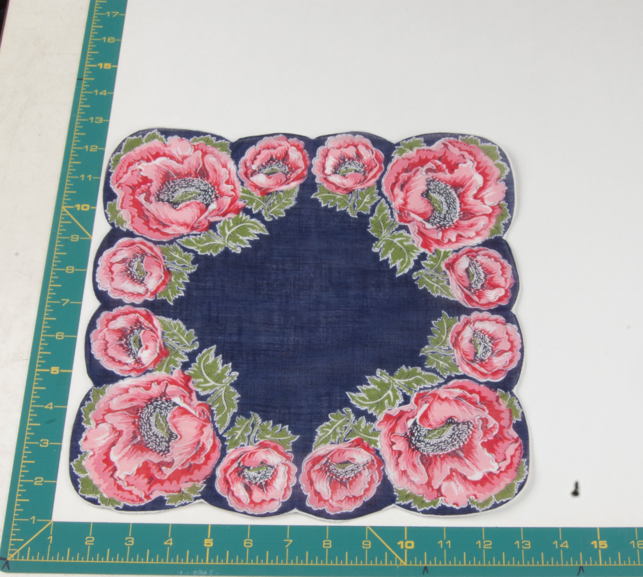 Floral vintage handkerchief - h0684