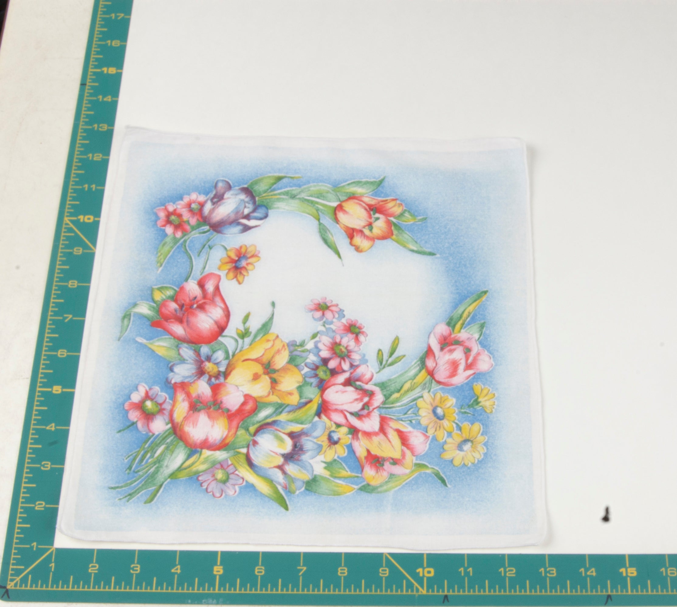 Floral vintage handkerchief - h0698