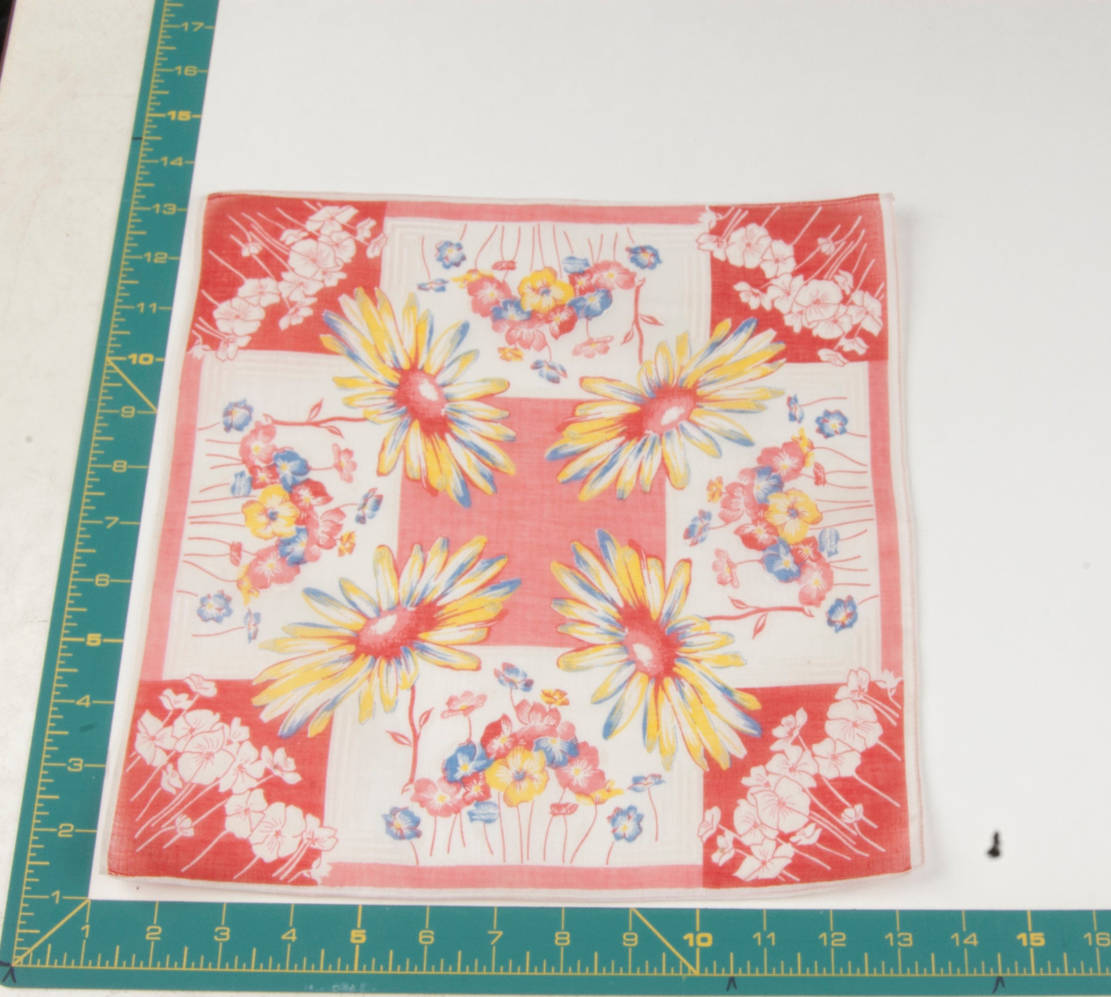 Floral vintage handkerchief - h0703