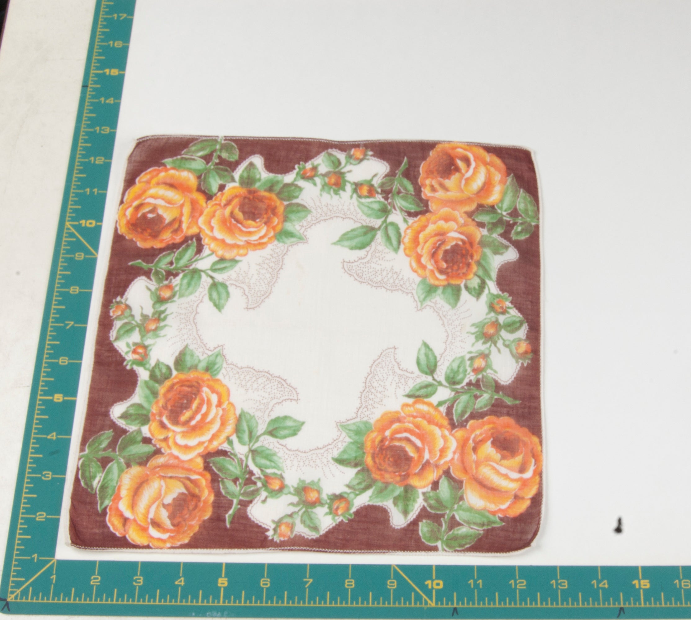 Floral vintage handkerchief - h0712