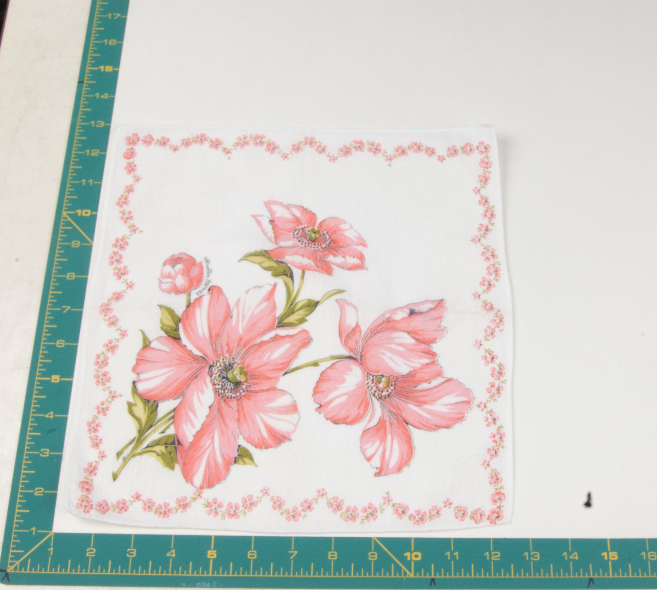 Floral vintage handkerchief - h0720