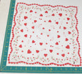 Heart/Valentines vintage handkerchief - h0002