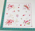 Heart/Valentines vintage handkerchief - h0004