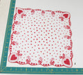 Heart/Valentines vintage handkerchief - h0006