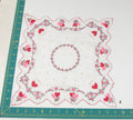 Heart/Valentines vintage handkerchief - h0007