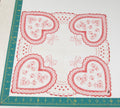 Heart/Valentines vintage handkerchief - h0010