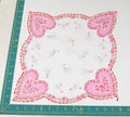 Heart/Valentines vintage handkerchief - h0011