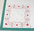 Heart/Valentines vintage handkerchief - h0014