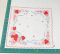 Heart/Valentines vintage handkerchief - h0016