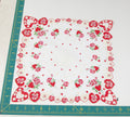 Heart/Valentines vintage handkerchief - h0017