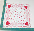 Heart/Valentines vintage handkerchief - h0018