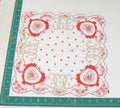 Heart/Valentines vintage handkerchief - h0021