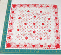 Heart/Valentines vintage handkerchief - h0024