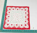 Heart/Valentines vintage handkerchief - h0026