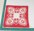 Heart/Valentines vintage handkerchief - h0028
