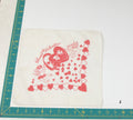 Heart/Valentines vintage handkerchief - h0031