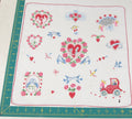 Heart/Valentines vintage handkerchief - h0034
