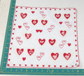 Heart/Valentines vintage handkerchief - h0035