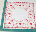 Heart/Valentines vintage handkerchief - h0036