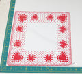 Heart/Valentines vintage handkerchief - h0040