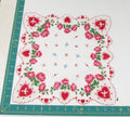 Heart/Valentines vintage handkerchief - h0043