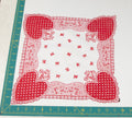 Heart/Valentines vintage handkerchief - h0047