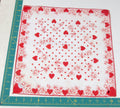 Heart/Valentines vintage handkerchief - h0051