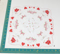 Heart/Valentines vintage handkerchief - h0053