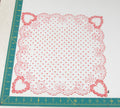 Heart/Valentines vintage handkerchief - h0054