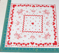 Heart/Valentines vintage handkerchief - h0055