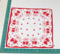 Heart/Valentines vintage handkerchief - h0059