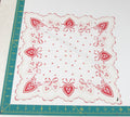 Heart/Valentines vintage handkerchief - h0060