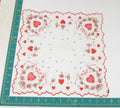 Heart/Valentines vintage handkerchief - h0062
