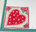 Heart/Valentines vintage handkerchief - h0064