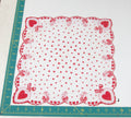 Heart/Valentines vintage handkerchief - h0066