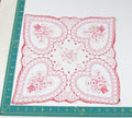 Heart/Valentines vintage handkerchief - h0068