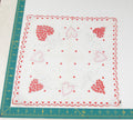 Heart/Valentines vintage handkerchief - h0072