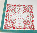 Heart/Valentines vintage handkerchief - h0074